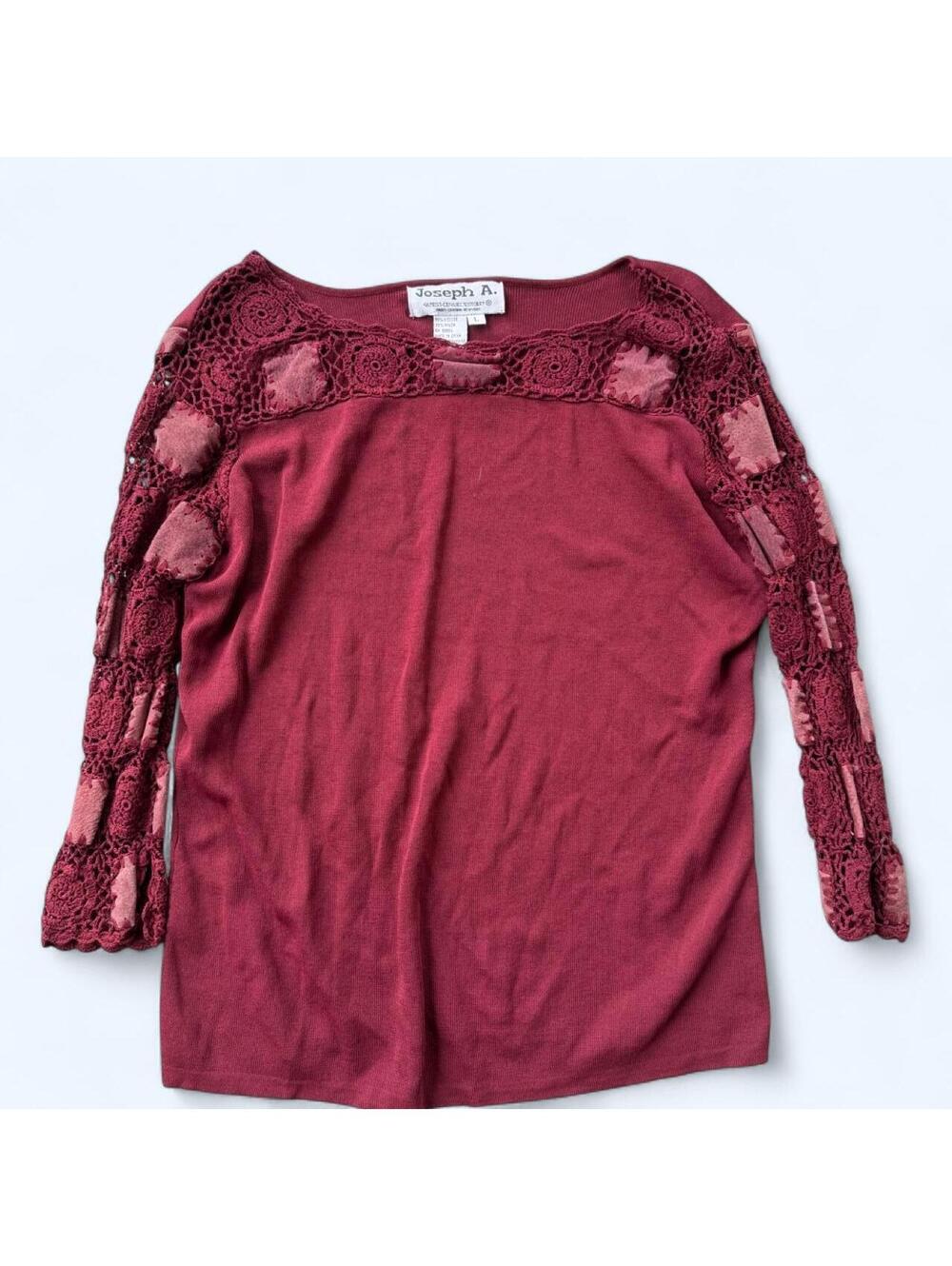 Joseph A Women's Burgundy and Red Blous